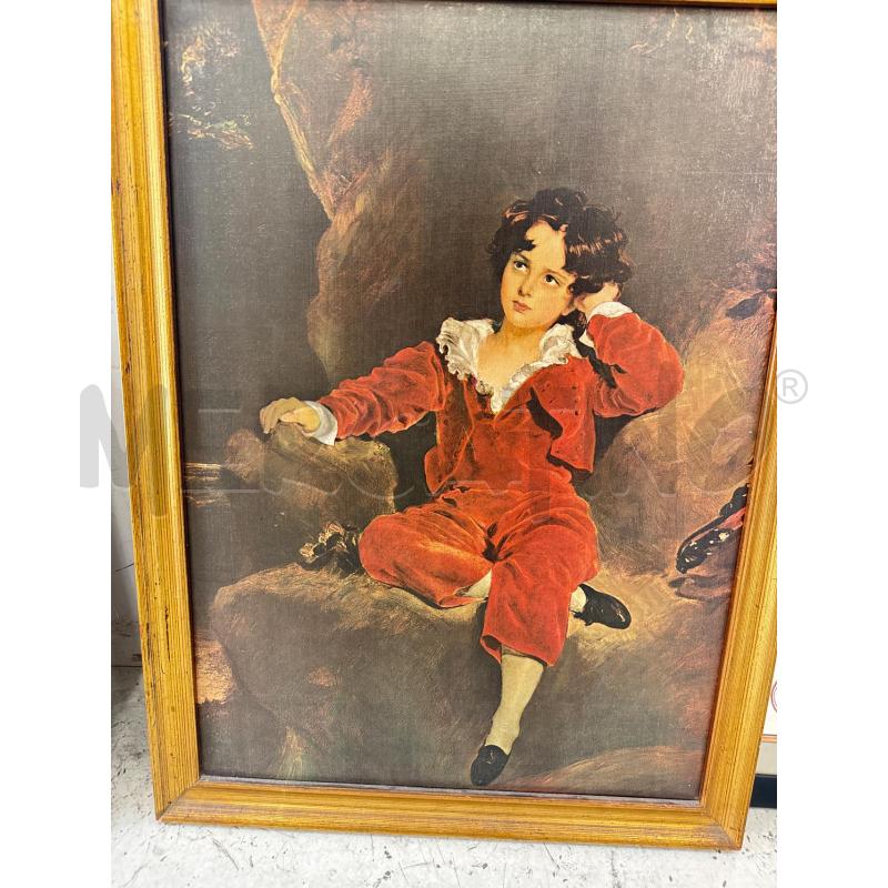 QUADRO BAMBINO VESTITO ROSSO | Mercatino dell'Usato Roma somalia 1