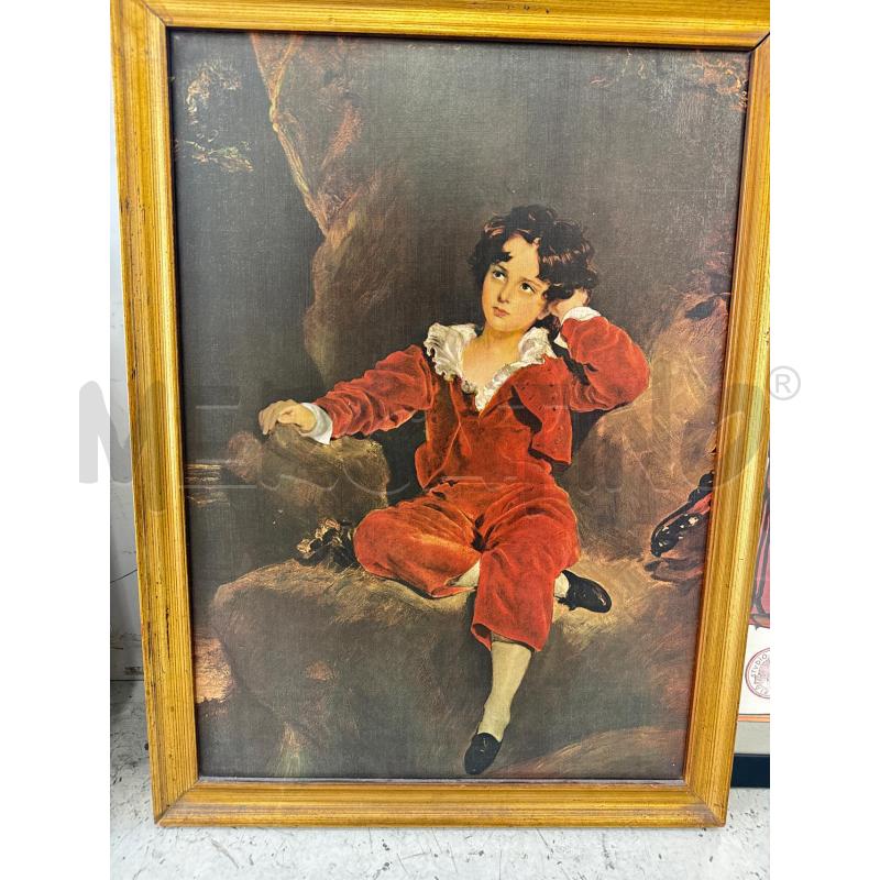 QUADRO BAMBINO VESTITO ROSSO | Mercatino dell'Usato Roma somalia 3