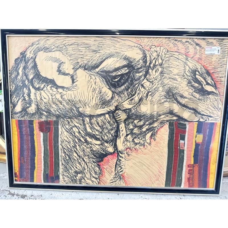 QUADRO BRACCIOLINI CAMMELLO CON STOFFA | Mercatino dell'Usato Roma somalia 1