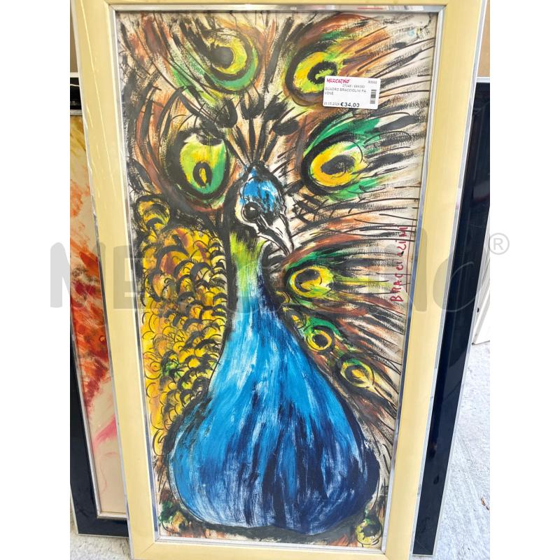 QUADRO BRACCIOLINI PAVONE | Mercatino dell'Usato Roma somalia 1