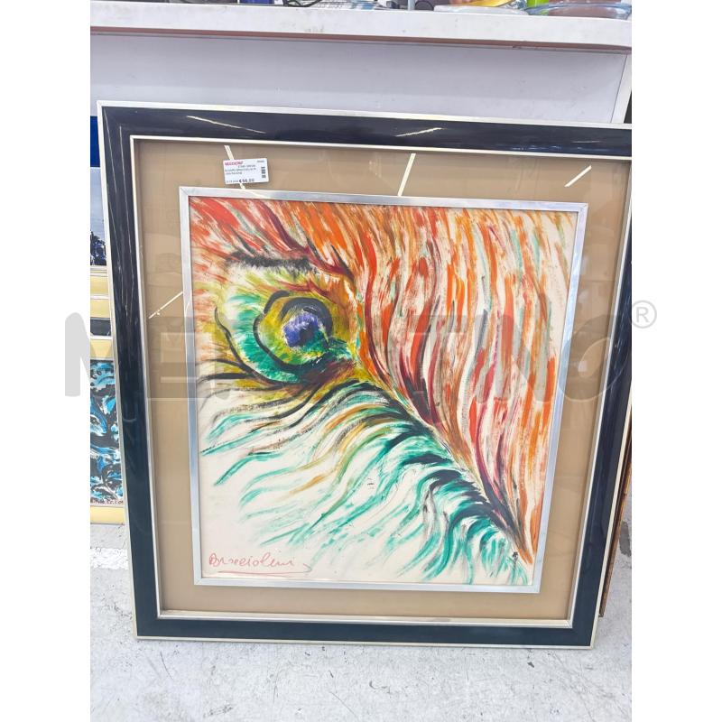 QUADRO BRACCIOLINI PIUMA PAVONE | Mercatino dell'Usato Roma somalia 1