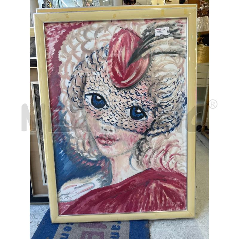 QUADRO BRACCIOLINI RITRATTO DI DONNA | Mercatino dell'Usato Roma somalia 1