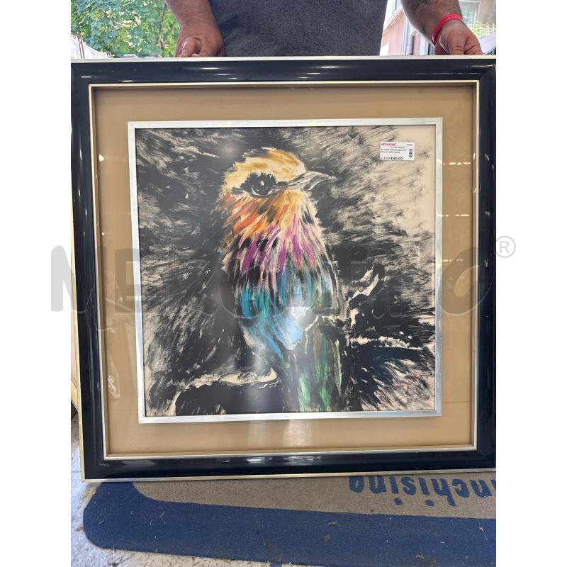 QUADRO BRACCIOLINI UCCELLO CORN NERA | Mercatino dell'Usato Roma somalia 1
