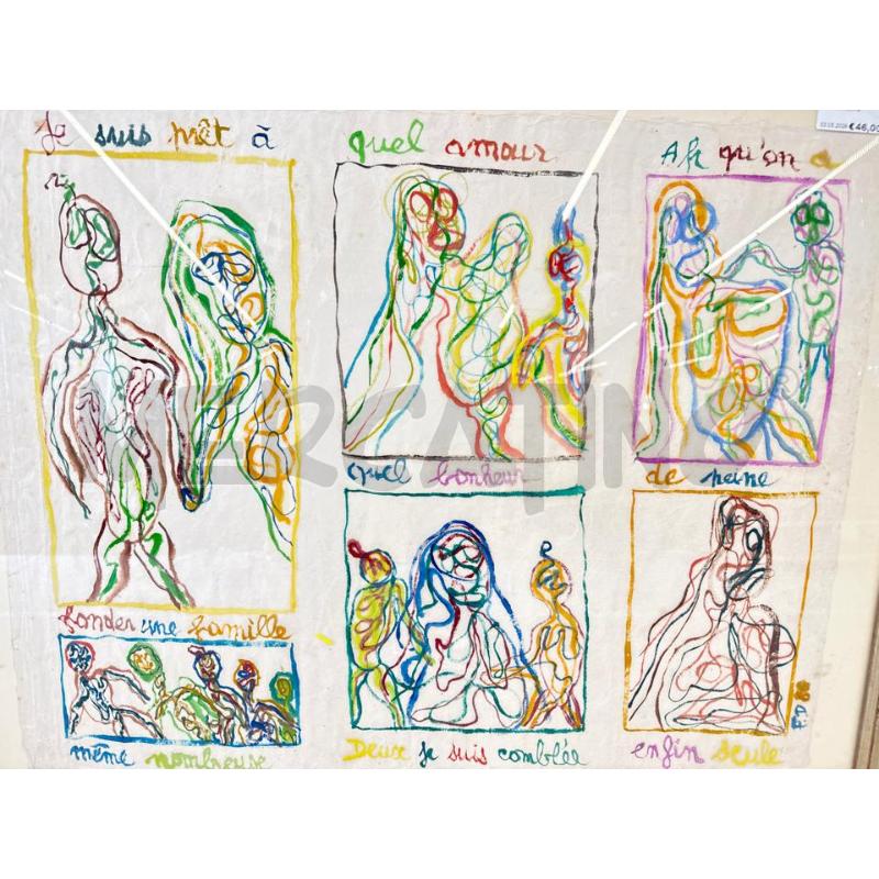 QUADRO DISEGNI ASTRATTI COLORATO | Mercatino dell'Usato Roma somalia 2