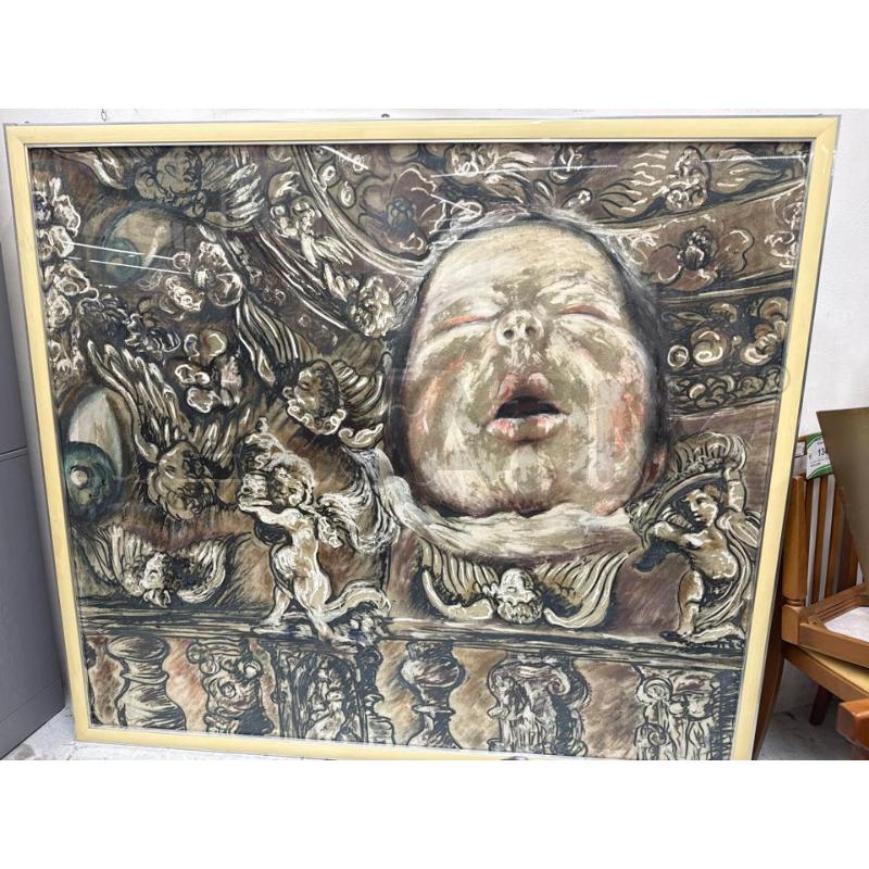 QUADRO ELENA BRACCIOLINI RITRATTO DI NEONATO BAROCCO | Mercatino dell'Usato Roma somalia 1