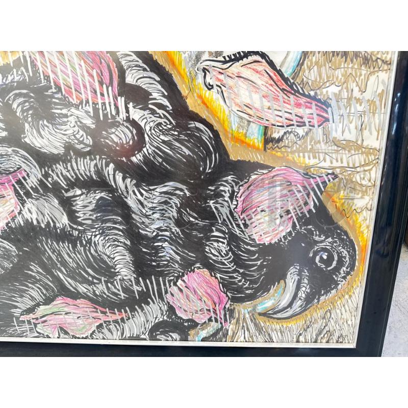 QUADRO FIORI BRACCIOLINI CORN NERA | Mercatino dell'Usato Roma somalia 2