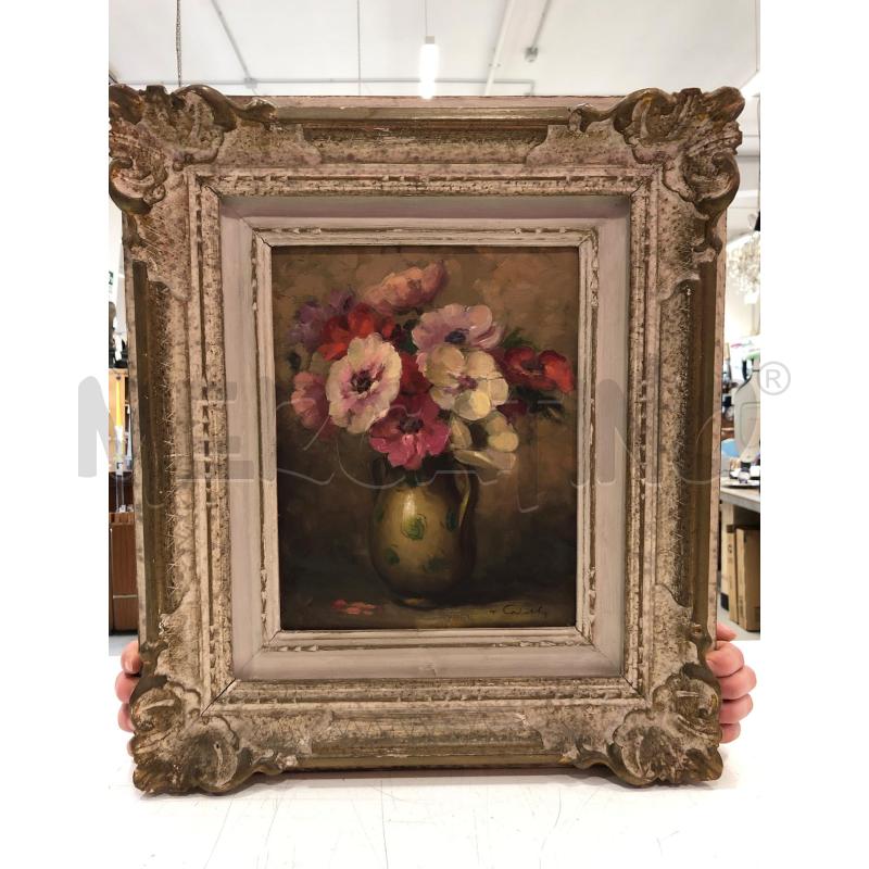 QUADRO FIORI COLORATI C/DOR  | Mercatino dell'Usato Roma somalia 1