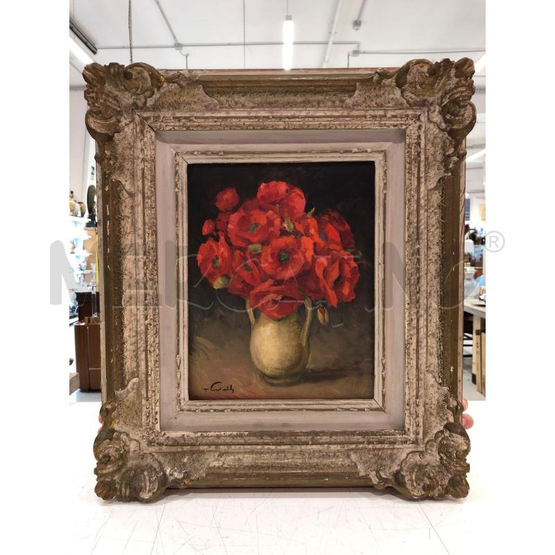 QUADRO FIORI ROSSI C/DOR | Mercatino dell'Usato Roma somalia 1