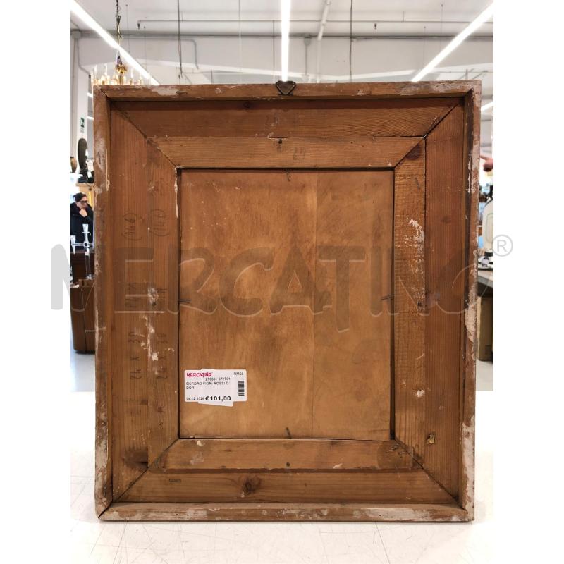 QUADRO FIORI ROSSI C/DOR | Mercatino dell'Usato Roma somalia 3