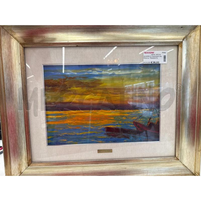 QUADRO G.TASSINARI MARINA AL TRAMONTO | Mercatino dell'Usato Roma somalia 1