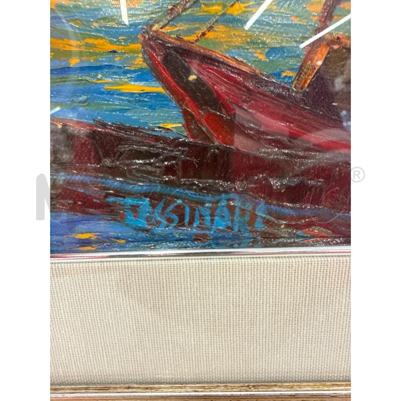 QUADRO G.TASSINARI MARINA AL TRAMONTO | Mercatino dell'Usato Roma somalia 2
