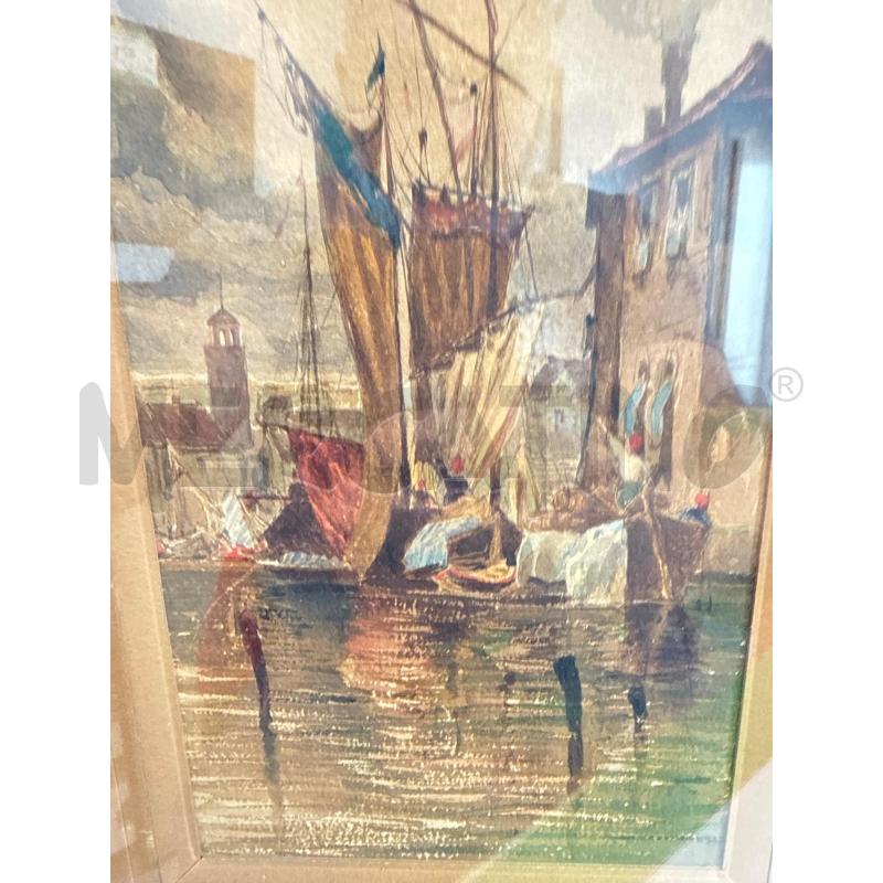 QUADRO GOUCHE BARCA A VELA | Mercatino dell'Usato Roma somalia 3