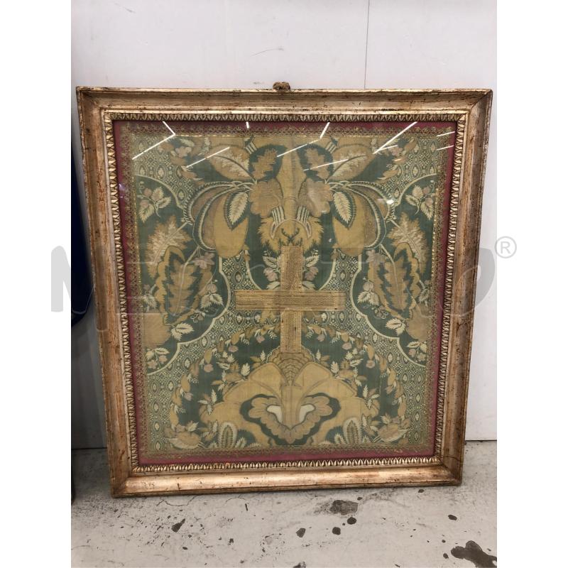 QUADRO INTERNO CROCE DORATA C/FOGLIE ACANTO | Mercatino dell'Usato Roma somalia 1