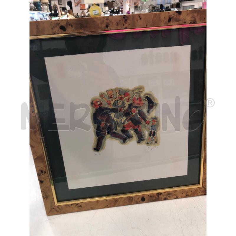 QUADRO LITO FRANZ BORGHESE L ASSASINIO | Mercatino dell'Usato Roma somalia 1