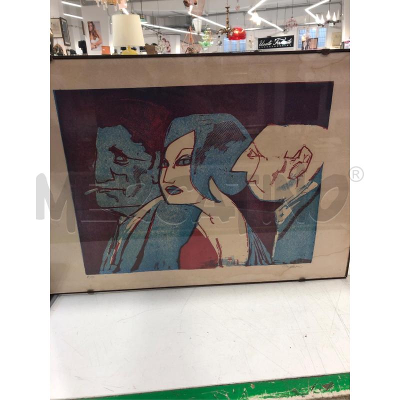 QUADRO LITO MACCARI FONDO VIOLA  | Mercatino dell'Usato Roma somalia 1