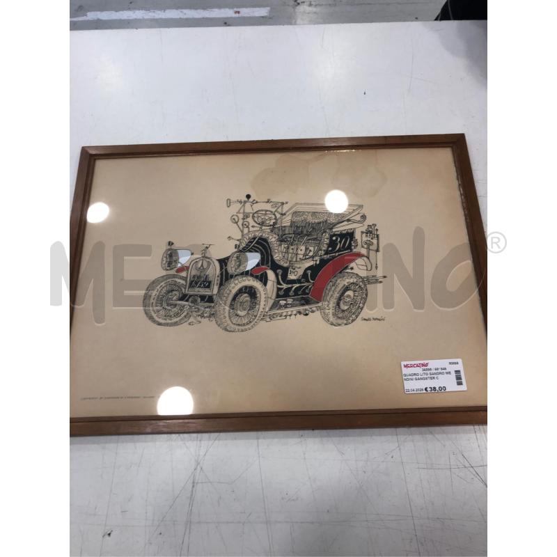 QUADRO LITO SANDRO MENDINI GANGSTER CAR | Mercatino dell'Usato Roma somalia 1