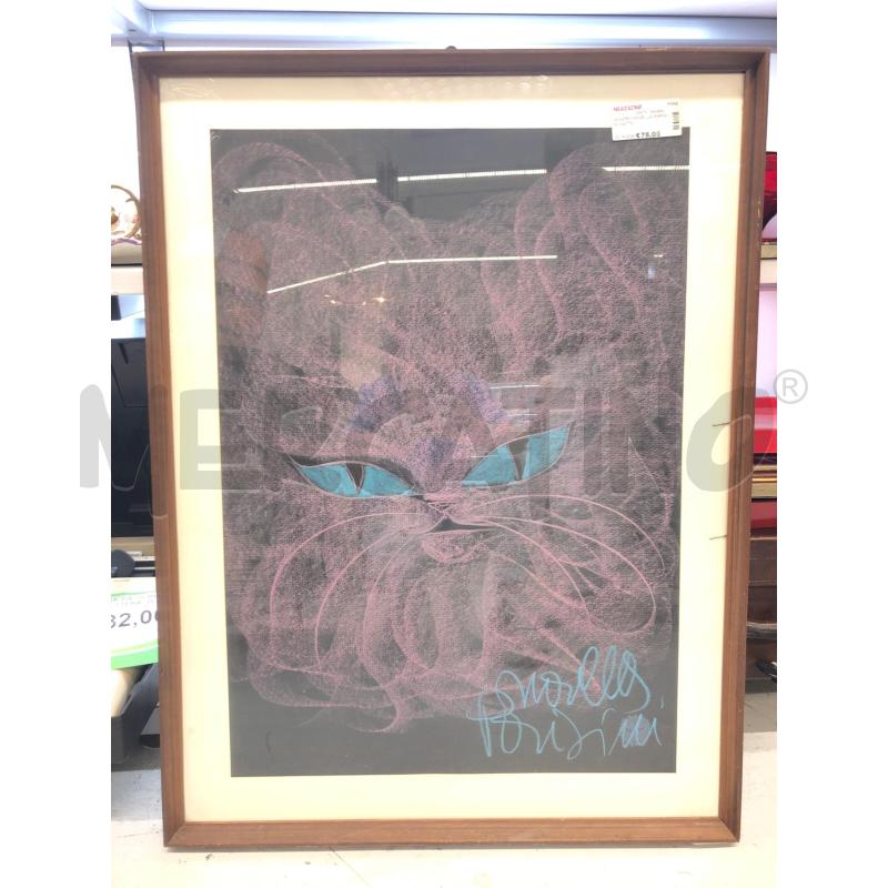 QUADRO NOVELLA PARIGINI GATTO  | Mercatino dell'Usato Roma somalia 1