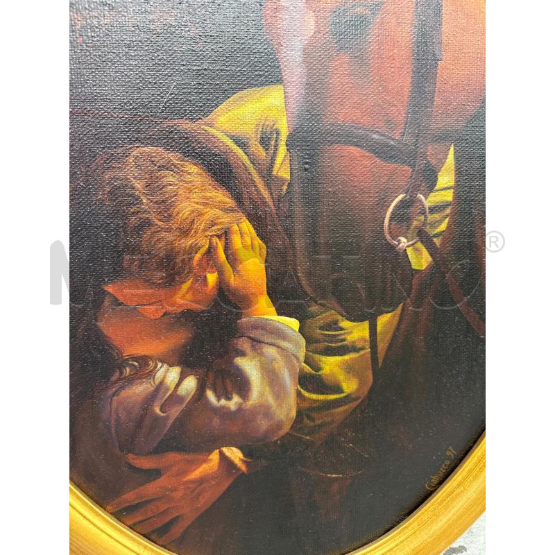 QUADRO OVALE BACIO DAL CAVALLO | Mercatino dell'Usato Roma somalia 2
