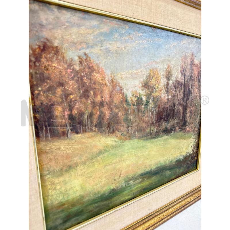 QUADRO PAESAGGIO CAMPAGNA ALBERI SU TAVOLA | Mercatino dell'Usato Roma somalia 2