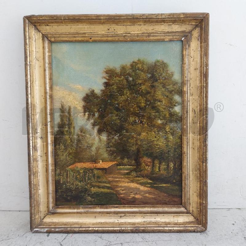 QUADRO PAESAGGIO CAMPAGNA CON CASOLARE 50X42 | Mercatino dell'Usato Roma somalia 1
