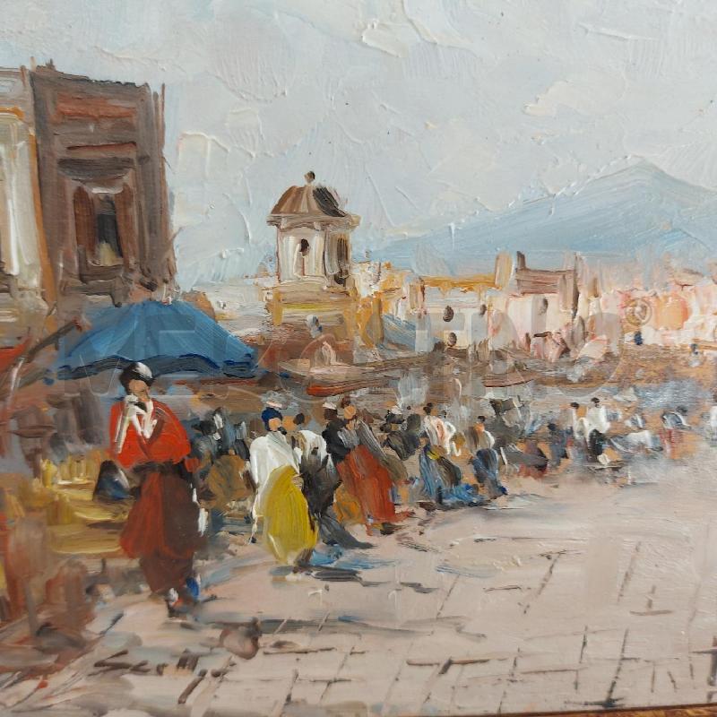 QUADRO PAESAGGIO VIALE CON PERSONE CORN.DOR 57X47 | Mercatino dell'Usato Roma somalia 5