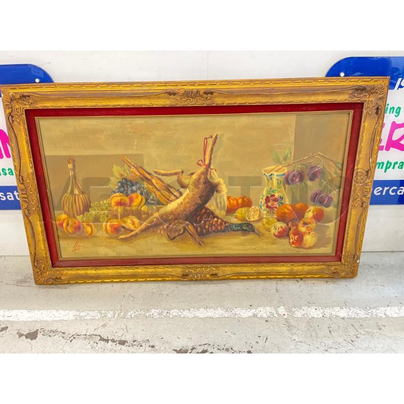 QUADRO  NATURA MORTA CONIGLIO  | Mercatino dell'Usato Roma somalia 1