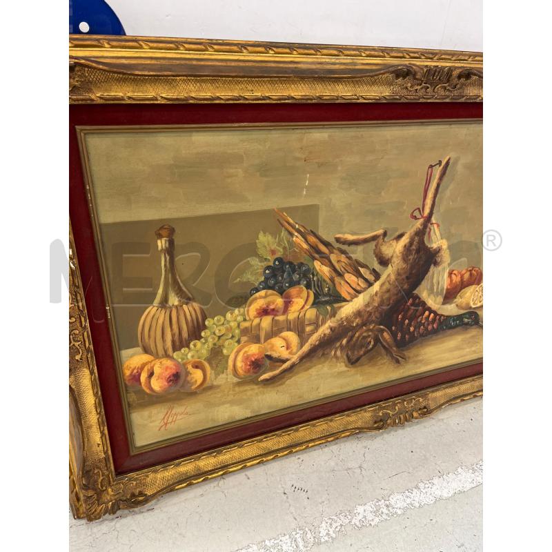QUADRO  NATURA MORTA CONIGLIO  | Mercatino dell'Usato Roma somalia 2