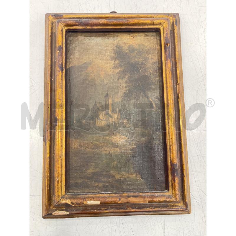QUADRO  PICCOLO RETT CASTELLO CORNICE DORATA  | Mercatino dell'Usato Roma somalia 1