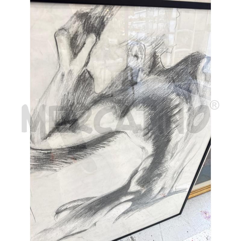QUADRO  UOMO PENSANTE  CORNICE NERA | Mercatino dell'Usato Roma somalia 3