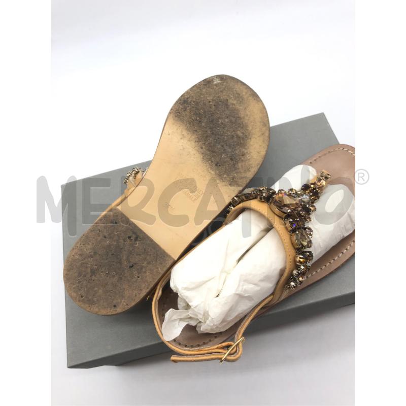 SANDALI DONNA BALLIN BEIGE GIOIELLO | Mercatino dell'Usato Roma somalia 3