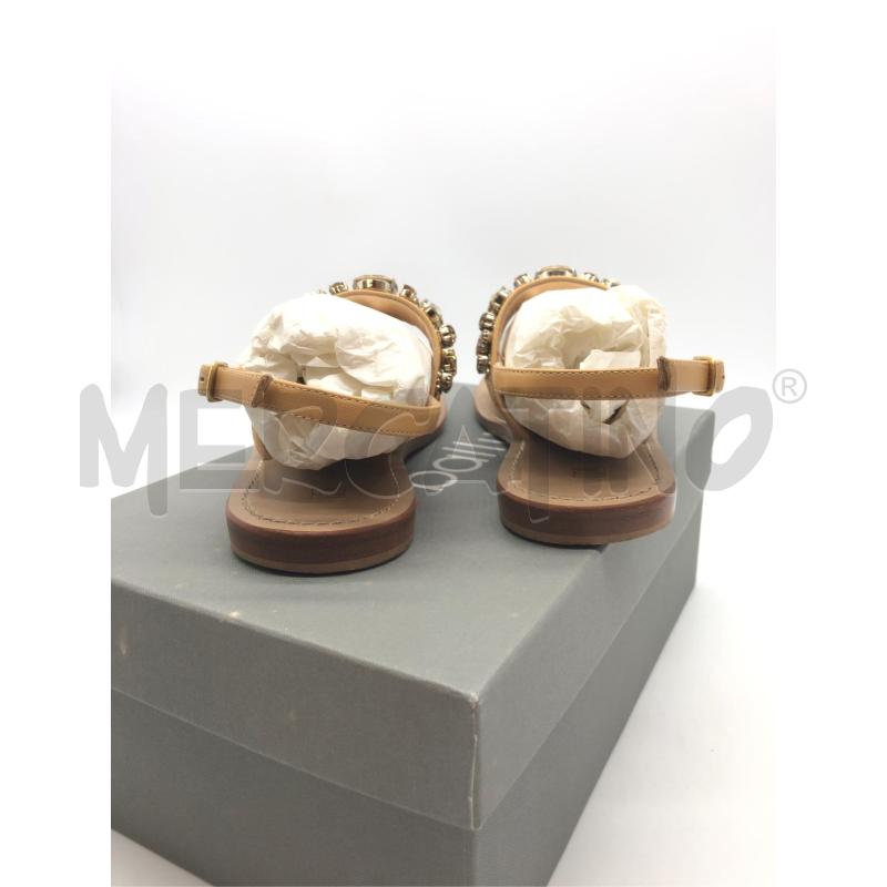 SANDALI DONNA BALLIN BEIGE GIOIELLO | Mercatino dell'Usato Roma somalia 4