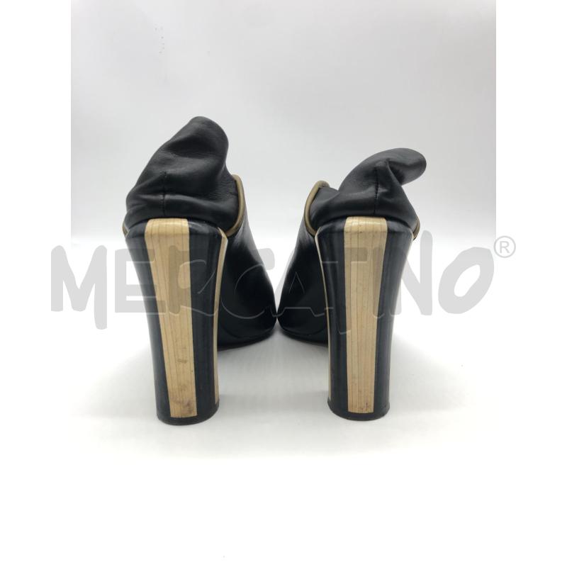 SANDALI DONNA FENDI NERI BORDI ONDULATI BEIGE  | Mercatino dell'Usato Roma somalia 3