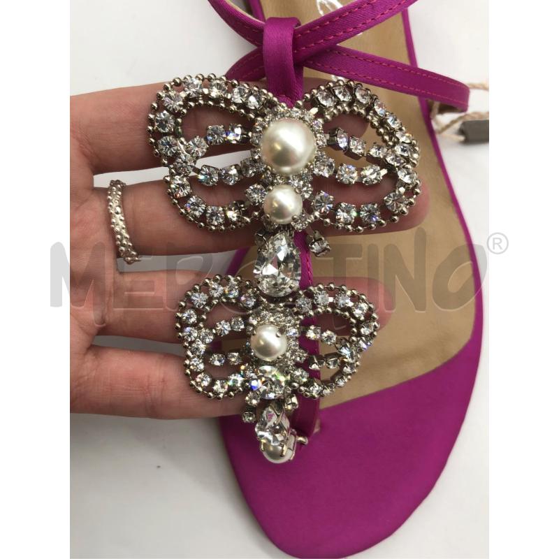 SANDALI DONNA LE CAPRESI VIOLA BRILL | Mercatino dell'Usato Roma somalia 4