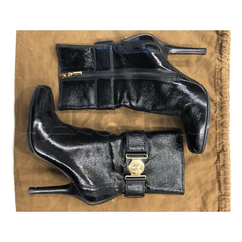 SCARPE DONNA GUCCI NERE VERNICE TACCO  | Mercatino dell'Usato Roma somalia 4