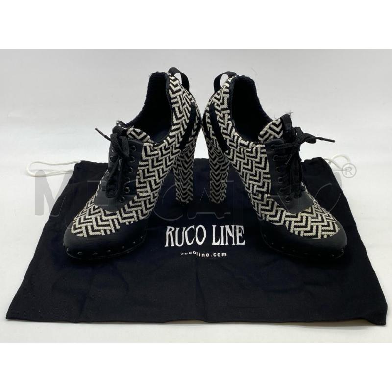 SCARPE DONNA RUCOLINE BIANCO NERO SPIGATO | Mercatino dell'Usato Roma somalia 1