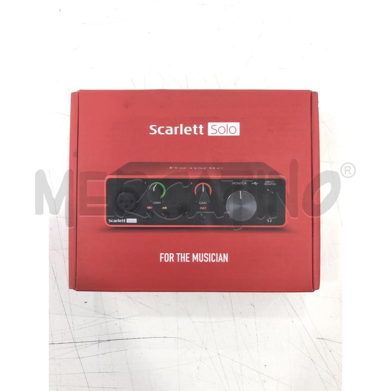 SCHEDA AUDIO SCARLET SOLO FOCUSRITE | Mercatino dell'Usato Roma somalia 1