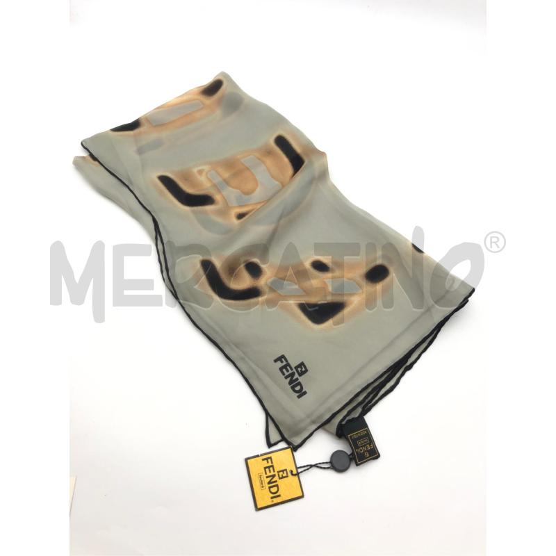 SCIALLE FENDI VERDINO SCRITTE BEIGE MARRONI NEW  | Mercatino dell'Usato Roma somalia 1