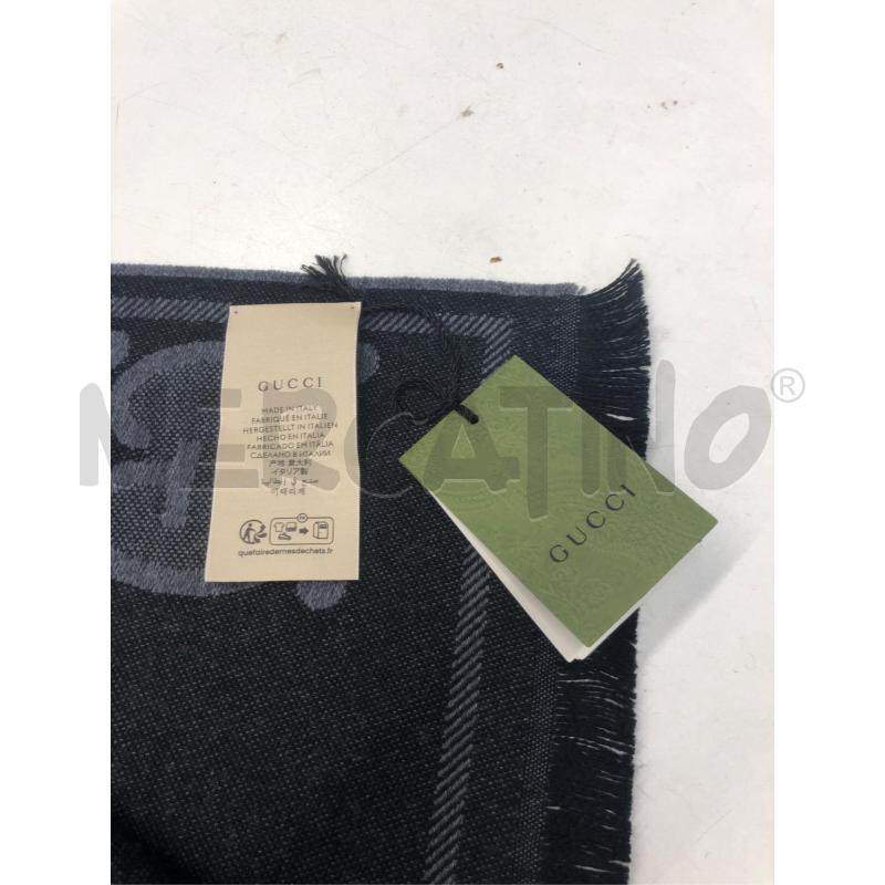 SCIARPA GUCCI GRIGIA MONOGRAM NEW  | Mercatino dell'Usato Roma somalia 3
