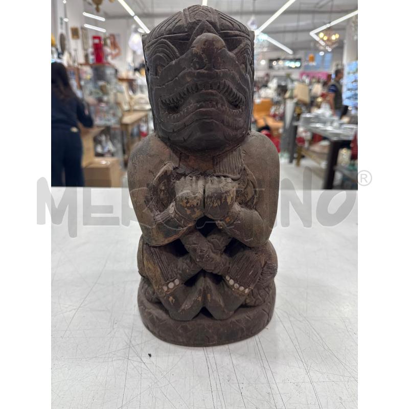 SCULTURA DEMONE SIAM LEGNO | Mercatino dell'Usato Roma somalia 1