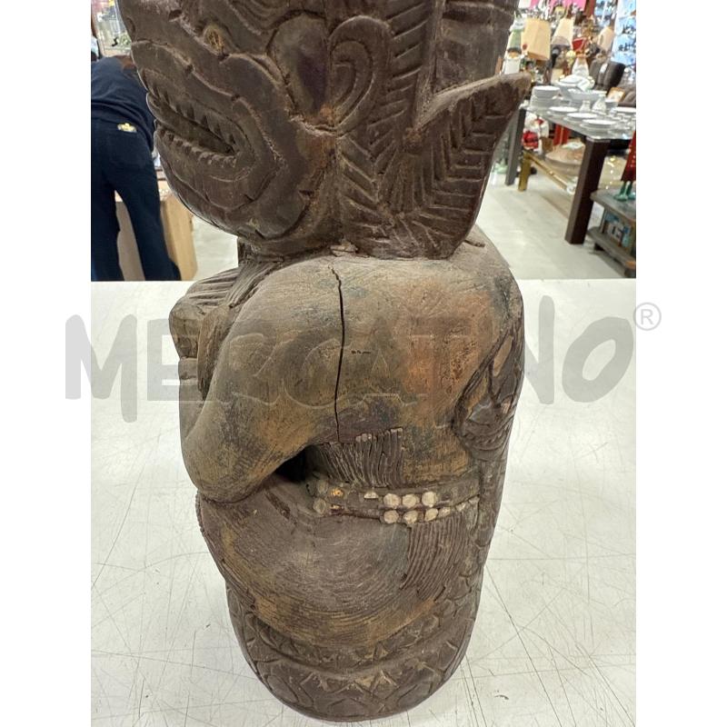 SCULTURA DEMONE SIAM LEGNO | Mercatino dell'Usato Roma somalia 3