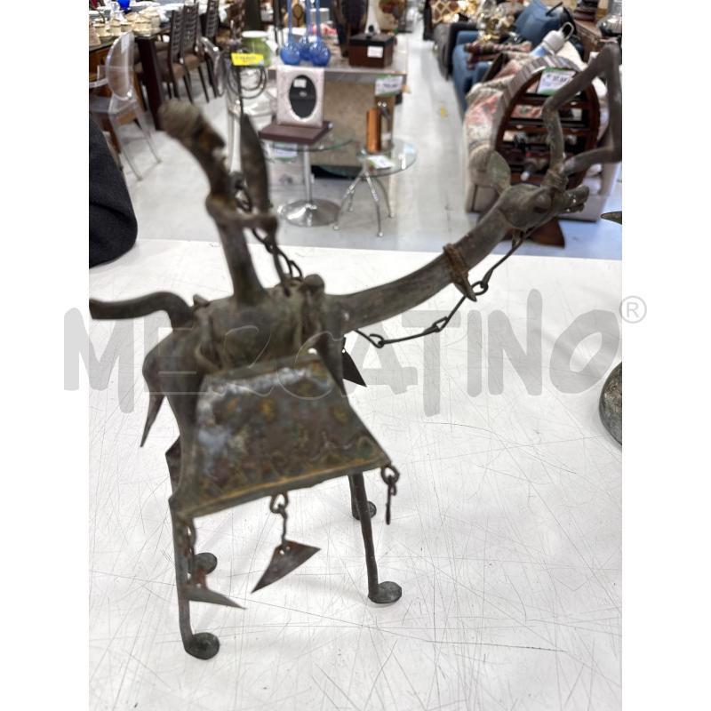 SCULTURA DOGON BRONZO CON CAMMELLO | Mercatino dell'Usato Roma somalia 1