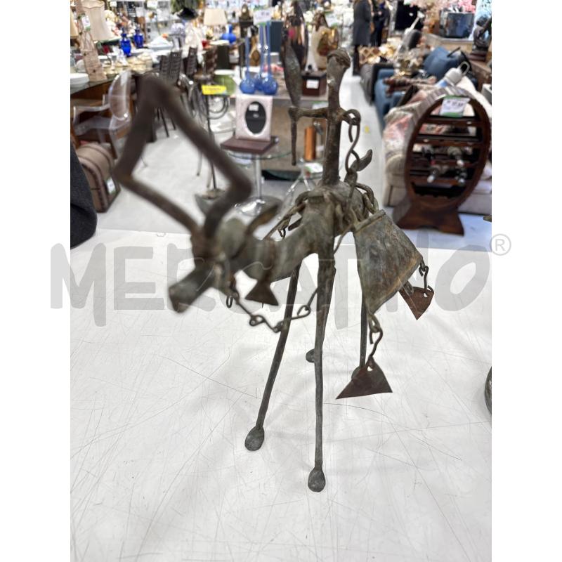 SCULTURA DOGON BRONZO CON CAMMELLO | Mercatino dell'Usato Roma somalia 2