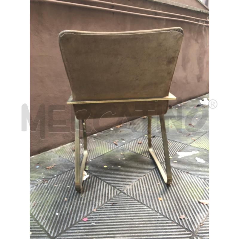 SEDIE MODERNIATO 70' OTTONE TESSUTO VERDE | Mercatino dell'Usato Roma somalia 4