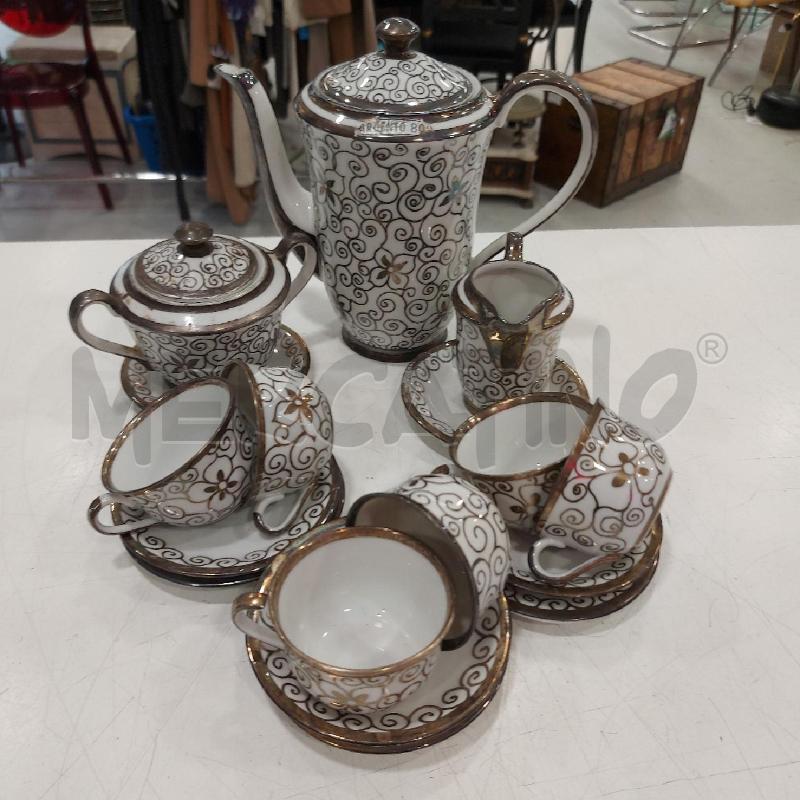SERVIZIO CAFFE' BIANCO DECORI ARGENTO 9PZ | Mercatino dell'Usato Roma somalia 5