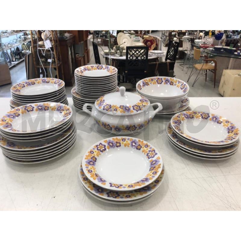 SERVIZIO PIATTI RICHARD GINORI B.FIORI VIOLA/GIALLI 53PZ | Mercatino dell'Usato Roma somalia 4