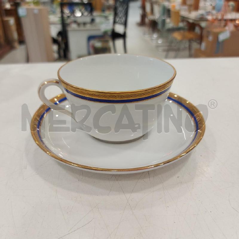 SERVIZIO THE' GINORI 13PZ FASCIA ORO/BLU | Mercatino dell'Usato Roma somalia 2