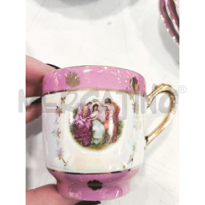 SET CAFFE STILE ANGELICA KAUFFMAN 4+3 | Mercatino dell'Usato Roma somalia 2