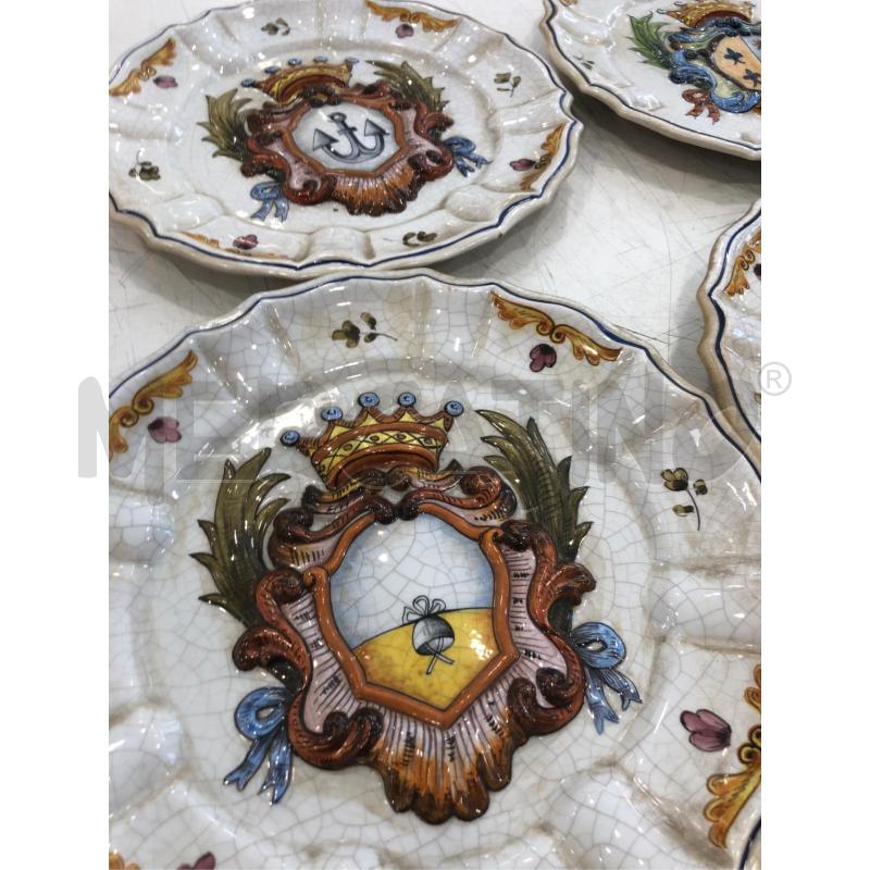 SET PIATTI BASSANO STEMMA ARALDICO 4PZ | Mercatino dell'Usato Roma somalia 2