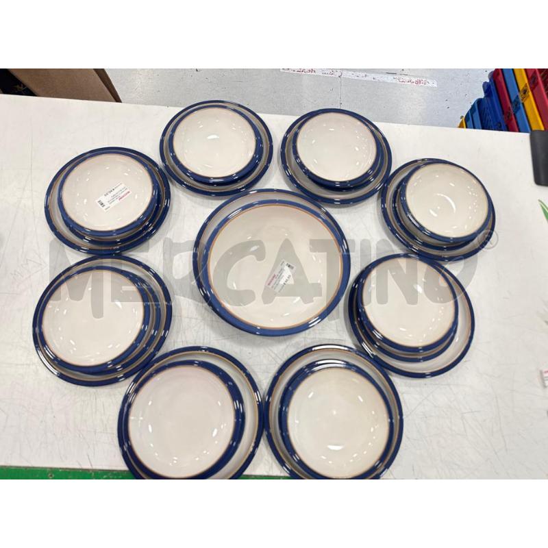 SET PIATTI CERAMICA BUCCI BLU X8 PERSONE  | Mercatino dell'Usato Roma somalia 1