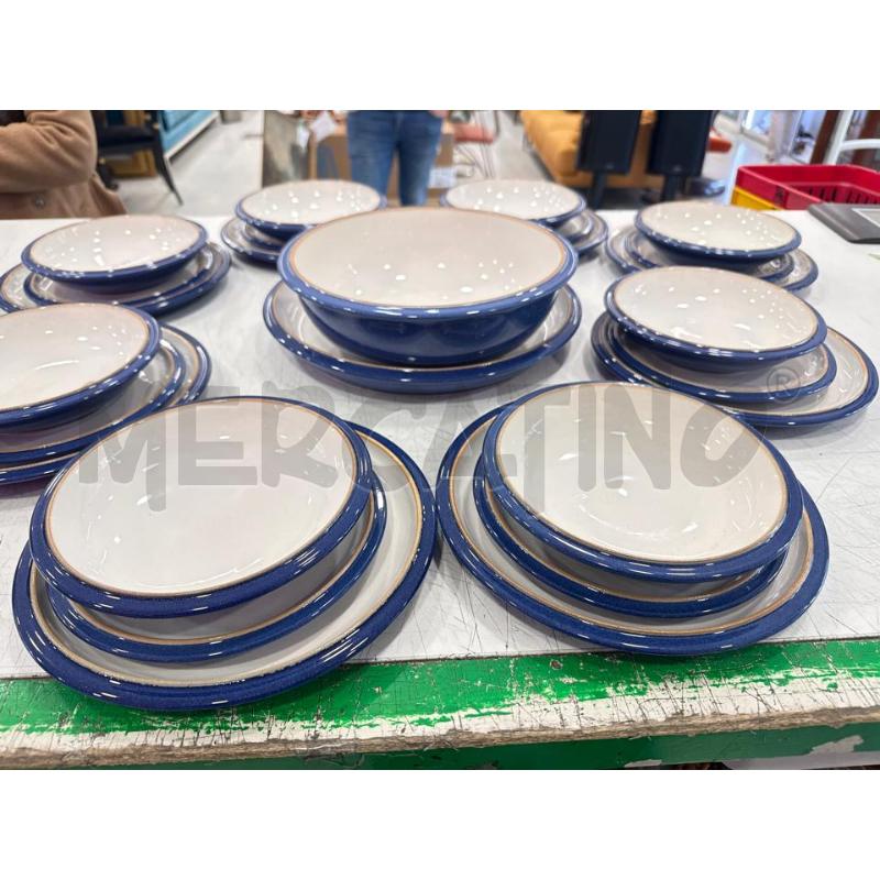 SET PIATTI CERAMICA BUCCI BLU X8 PERSONE  | Mercatino dell'Usato Roma somalia 2